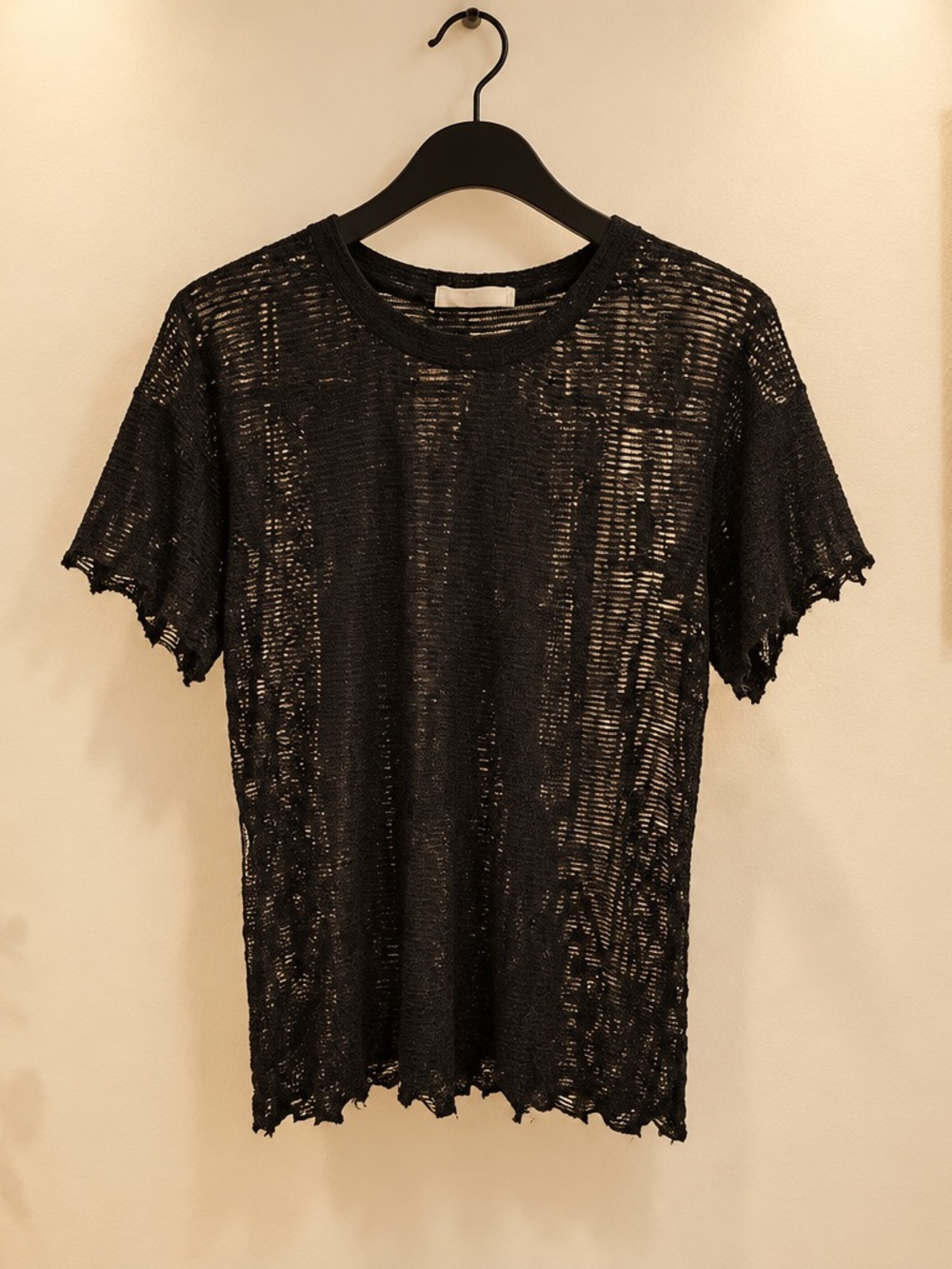 Ripe Black Sheer Short-Sleeve Knit Tee